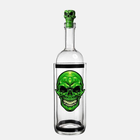 GREEN SKULL - стеклянный водник 420-20 -112 фото